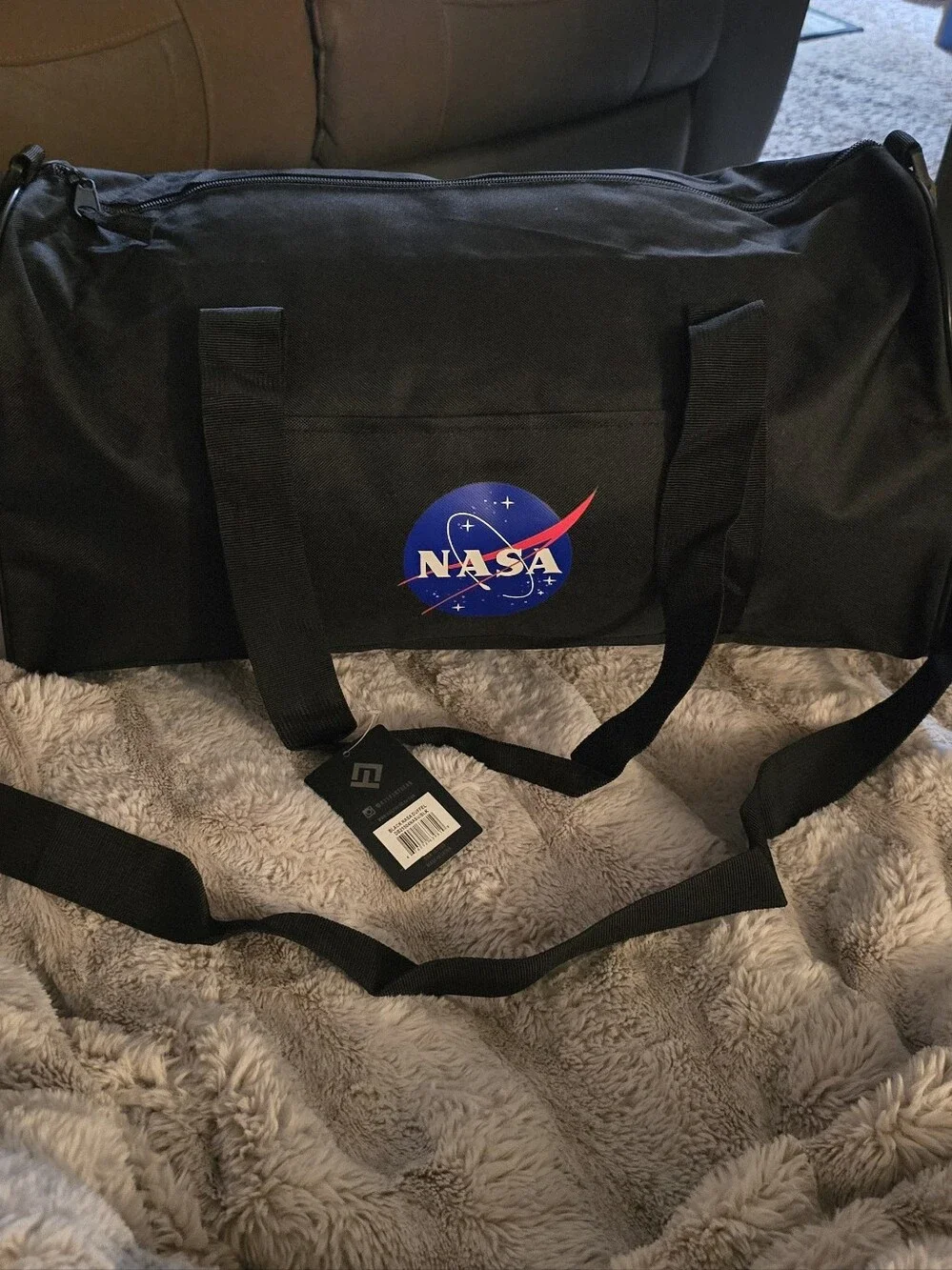 NASA Big black Duffle Bag – Men's Travel & Gym Bag